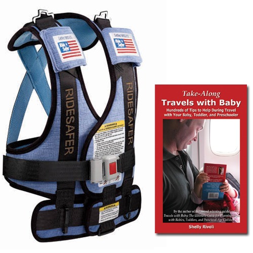 bundle-RideSafer-blue-book The RideSafer Travel Vest with Take-Along Travels with Baby guidebook