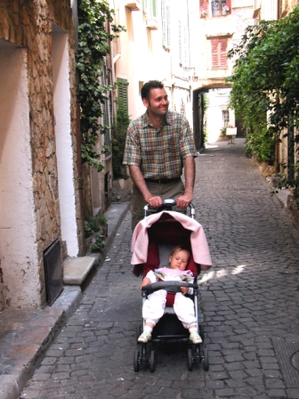 Antibes, France with baby